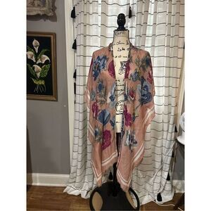 Do everything in love floral bohemian kimono scarf wrap one size